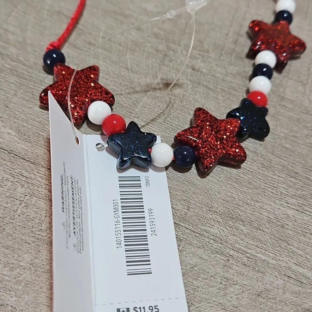 Gymboree 🎁 Red, White & Blue Star Necklace for Kids